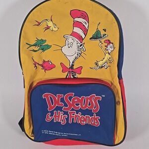 Vintage‎ 1997 "Dr. Seuss and His Friends" Mini Backpack Kids Preschool Bookbag